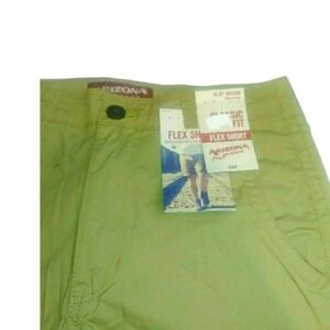 Arizona Jeans Classic Fit Flex Shorts Cotton/Spandex, Cedar Sage Size 26